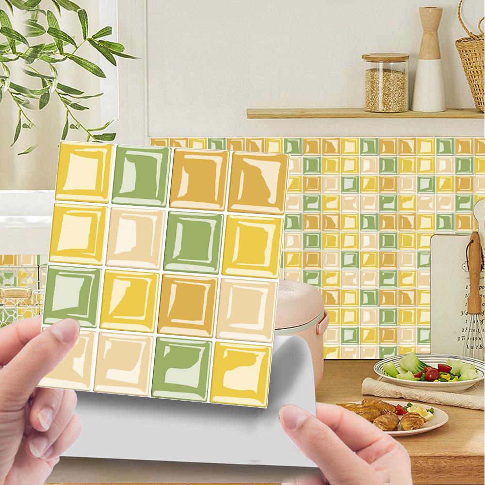 3D Mosaic Tile Sticker - Creative, Bright Film, DIY Wall & Floor Decor