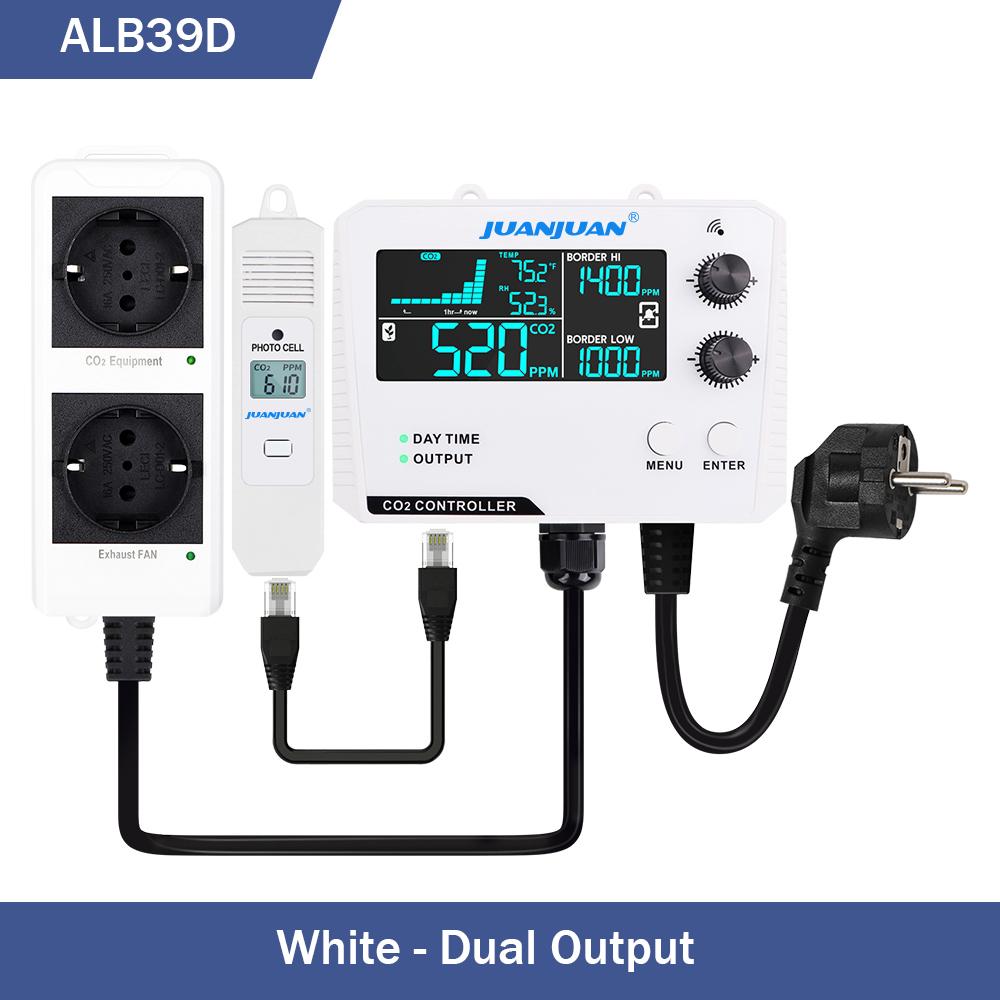 Digital CO2 Controller Air Quality Monitor 0~5000ppm CO2 Concentration Detector Carbon Dioxide Regulator for Plant Greenhouse