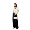Calvin Klein Classic Minimalist Metal Letter Zipper Underarm Mixed Material Shoulder Bag Medium Women Bags Almond-Yellow DH3237-5FZ