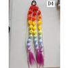 20" Colored Hair Extensions Lightweight with Hair Tie Kids Bubble Ponytail Extension Fashion Women Handmade Braided