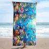 Underwater Artbig Fish Art Print Beach Towel, Large Soft Quick Dry Towel for Beach Camping Swimming
