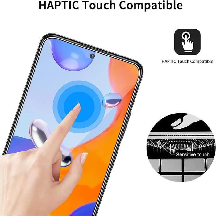 Displayschutzfolie aus gehärtetem Glas für Xiaomi Redmi Note 11 Pro 4G/5G - Transparent - 4er-Pack