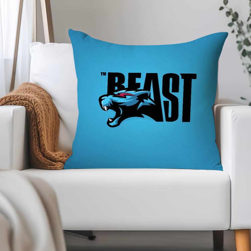 

Vlogger M-mrbeast Pillow Case Applicable Space For Guest Rooms Interiors Cars Office House Decoration 12x12Inch