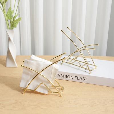 1pc/2pcs-Napkin Holder Metal Paper Stand Tissue Dispenser Luxury Retro Table Decoration Freestanding Home Decor