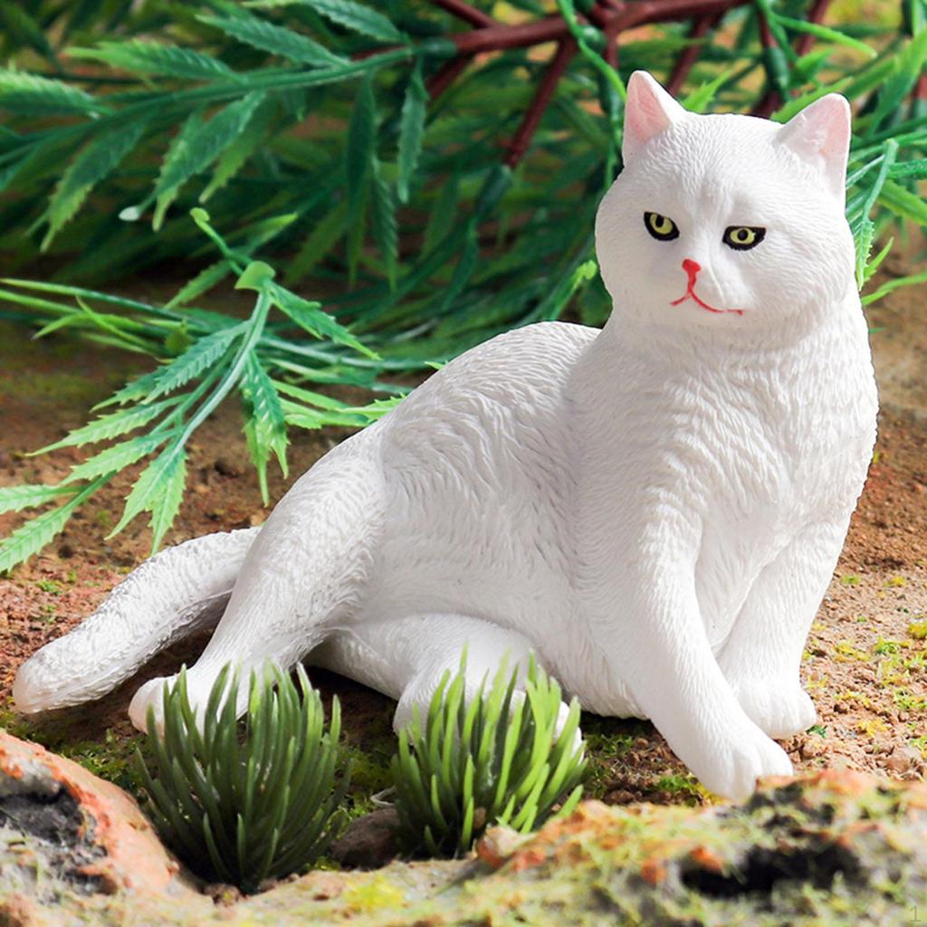 Simulation Model Cat Miniature Figure Statue Realistic Kitten Toycake Topper For Girls