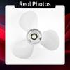 For Yamaha Outboard Propeller 11-3/4 X 10 , 40 50 60 HP , 3 Blade ,13 Spline , RH , White Aluminum Alloy Screw 663-45954-01