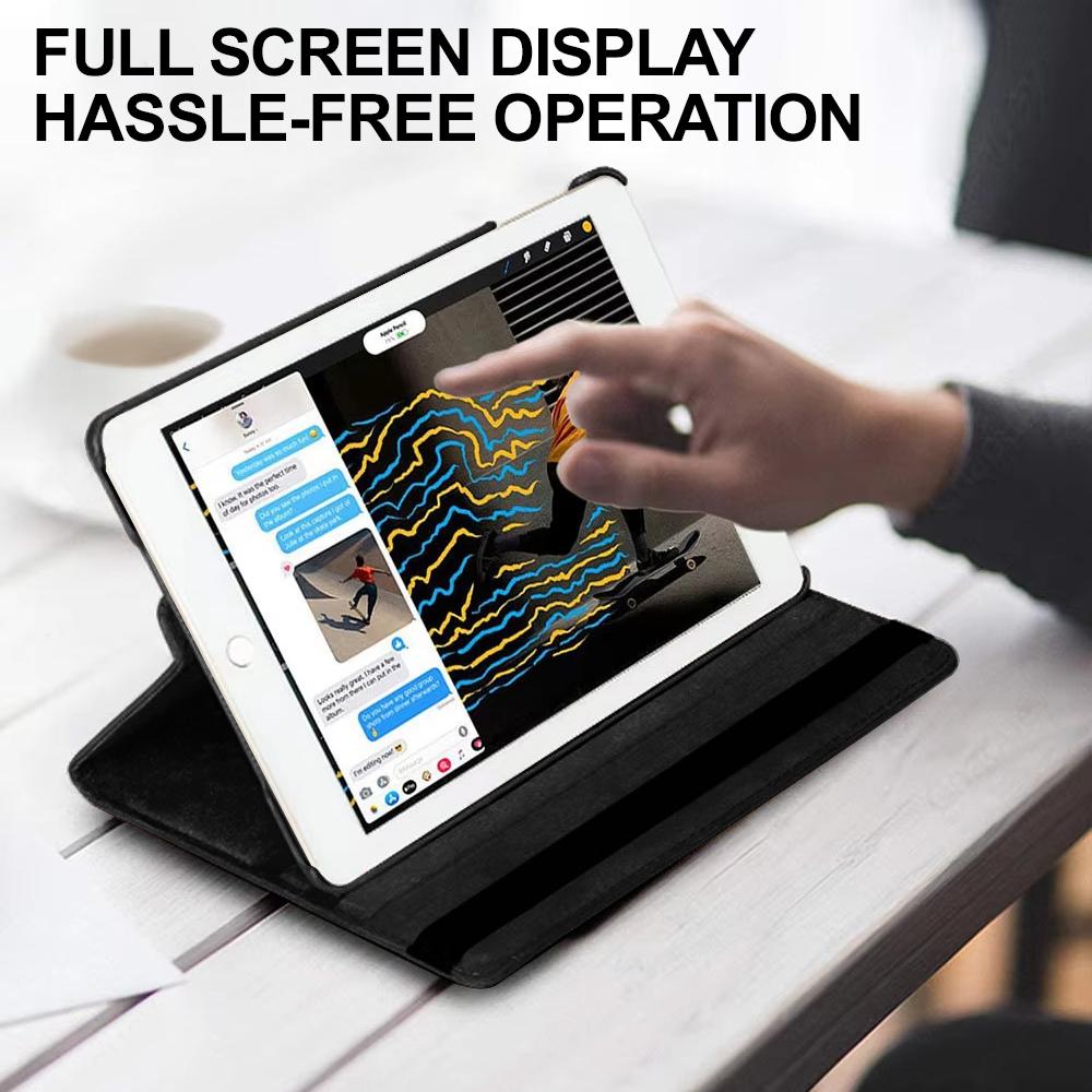 360° Rotation Lychee Leather Case For iPad A16 10th 11th 9th 8th 7th 6th iPad Pro 12.9 11 Mini 6 7 iPad Air 2 13 5th 4th Cover