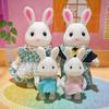 Forest Family Reindeer Rabbit Panda Animal Simulation Dollhouse Furniture Toy Set House Accessories Christmas Gifts
