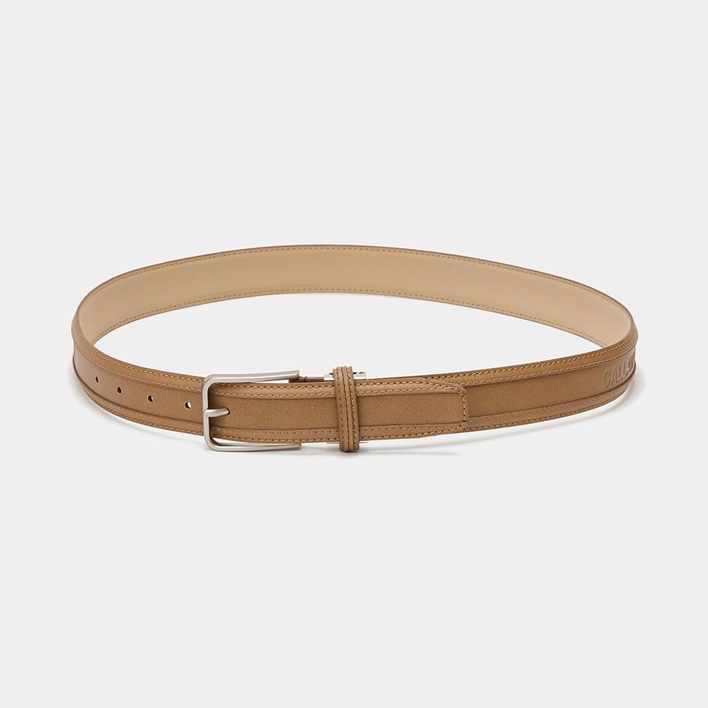 [Callaway] Men's Stretch Belt (Cut Navigation)  Synthetic Leather Golf  C23292102 1040Beige FR