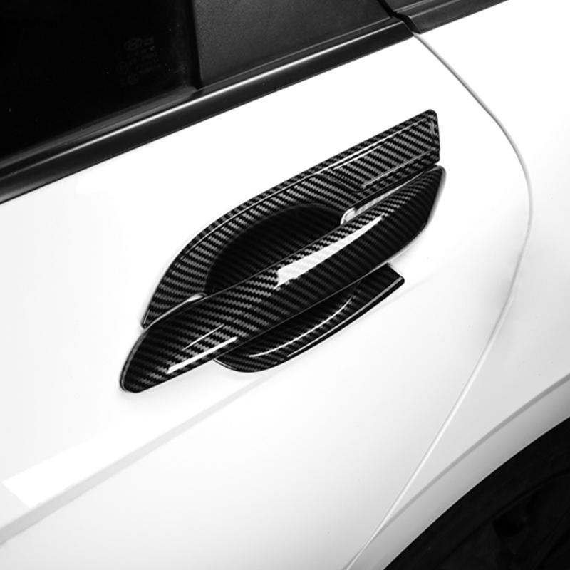 Exterior Accessories Carbon Fiber Black Exterior Door Handle Decoration Cover Trim For Hyundai Elantra CN7/CN7 N LHD