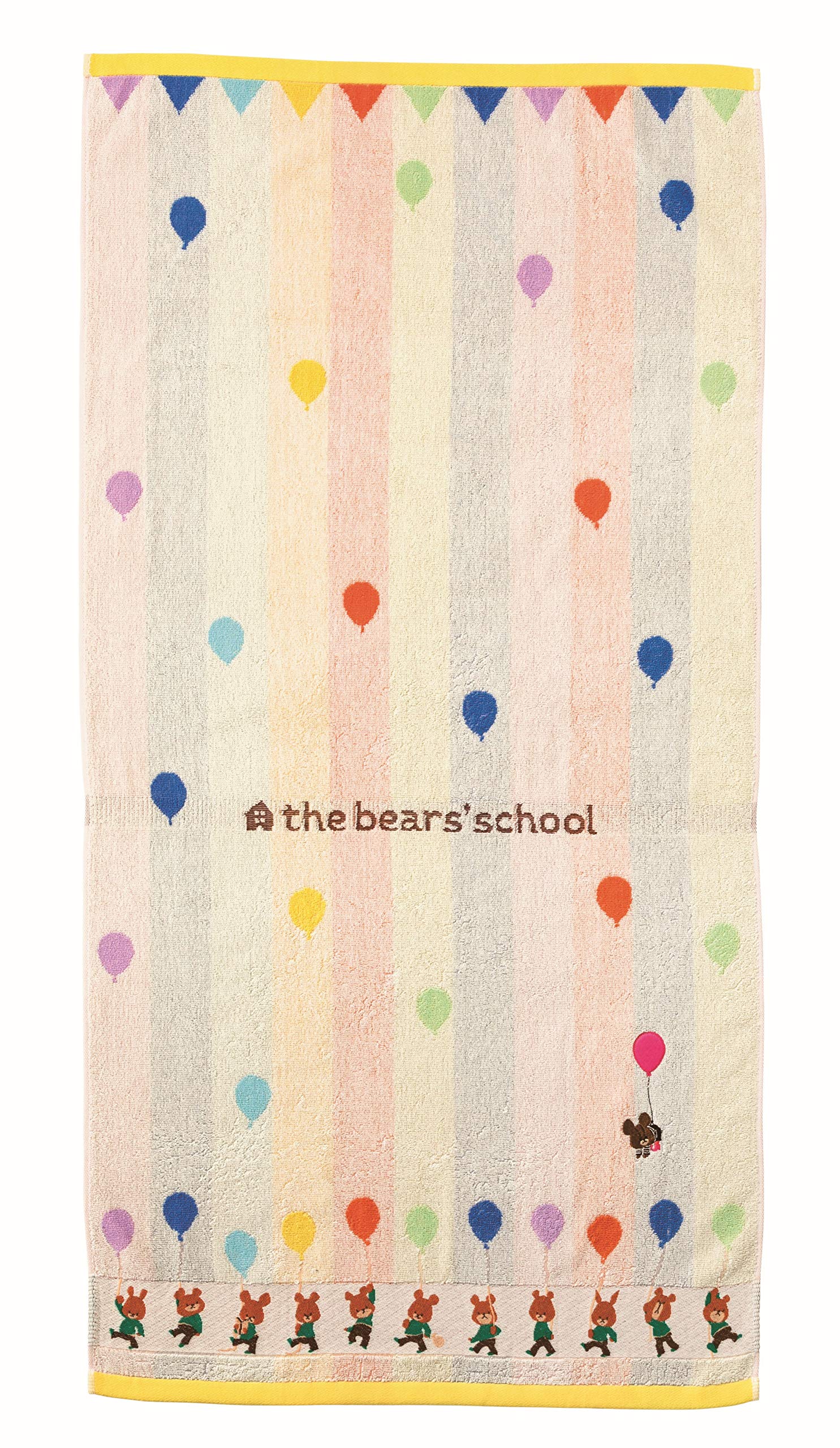 

Marushin Bath Towel Bear School 60 x 120cm Balloon March Cotton 4335000400 100%