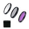 Professional UV CPL Polarizer FLD Photo Photography Filter Kit for SLR Camera
