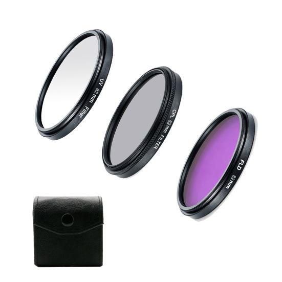 Professional UV CPL Polarizer FLD Photo Photography Filter Kit for SLR Camera