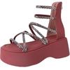 Fashion Women's Sandals Summer 2025 Luxury Platform Shoes Comfortable Fashion Roman Sandals With Round Heads And Casual Platform Shoes
