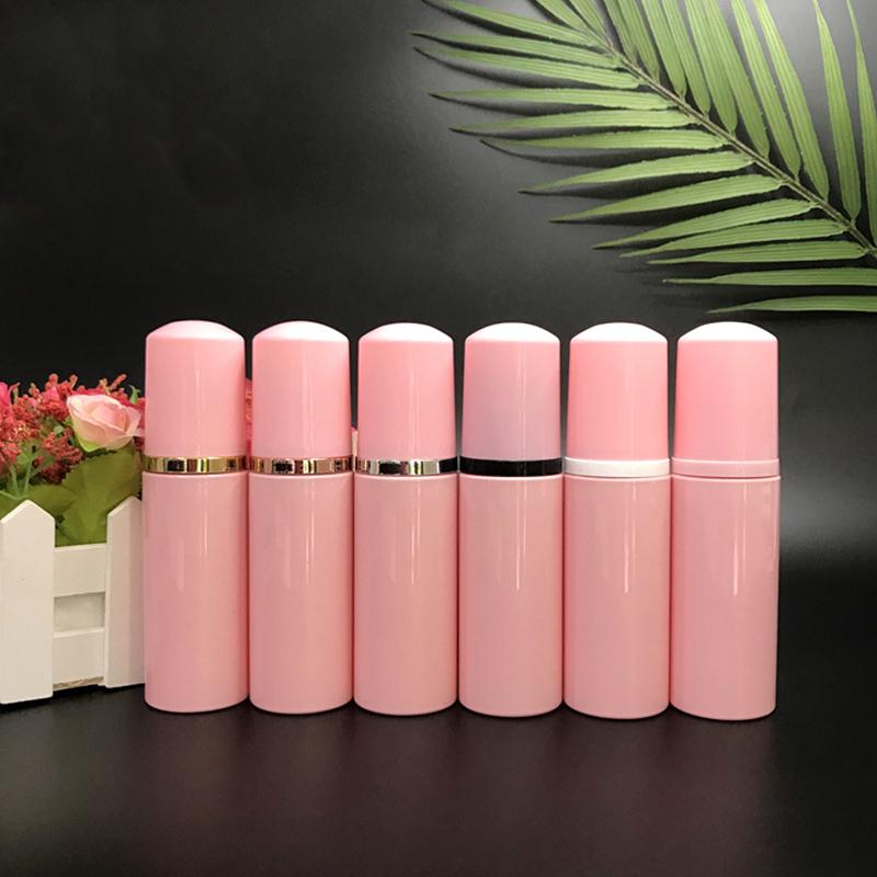 1Pc 60ml Pink Plastic Foamer Pump Bottle Empty Face Lashes Cleanser Cosmetic Bottle Soap Dispenser Foam Bottle Wholesale