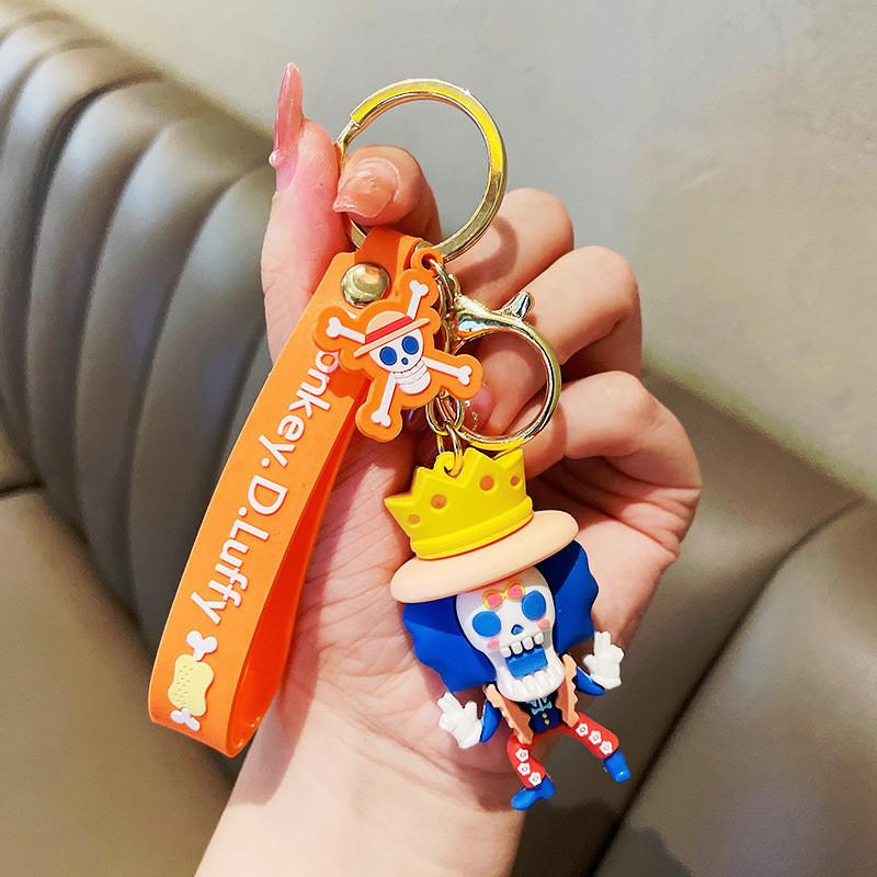 

Colorful And Creative One Piece Luffy Keychain Soft Rubber Ideal For Graduation And Celebrations Brook