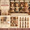 Miniatur Stofffiguren Szene Nähset für Regal-Auslage, DIY Handmontage-Projekt mit Tischakzent und Geschenk-Attraktivität