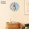 Watercolor Owl Daisy Wall Clock for Living Room or Entryway Decor