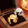 Adjustable Scallop-Design Stainless Steel Ring, Colorfast Vacuum Electroplated Titanium for Finger.