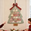 Handmade Wall Hanging Christmas Tree Advent Calendar With 24 Pockets Reusable Patchworks Hanging Countdown Calendar Set