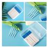 200 Pcs/Box Silicone Interdental Brushes Super Soft Dental Cleaning Brush Dental Floss Double-headed Toothpicks Oral Care Tool
