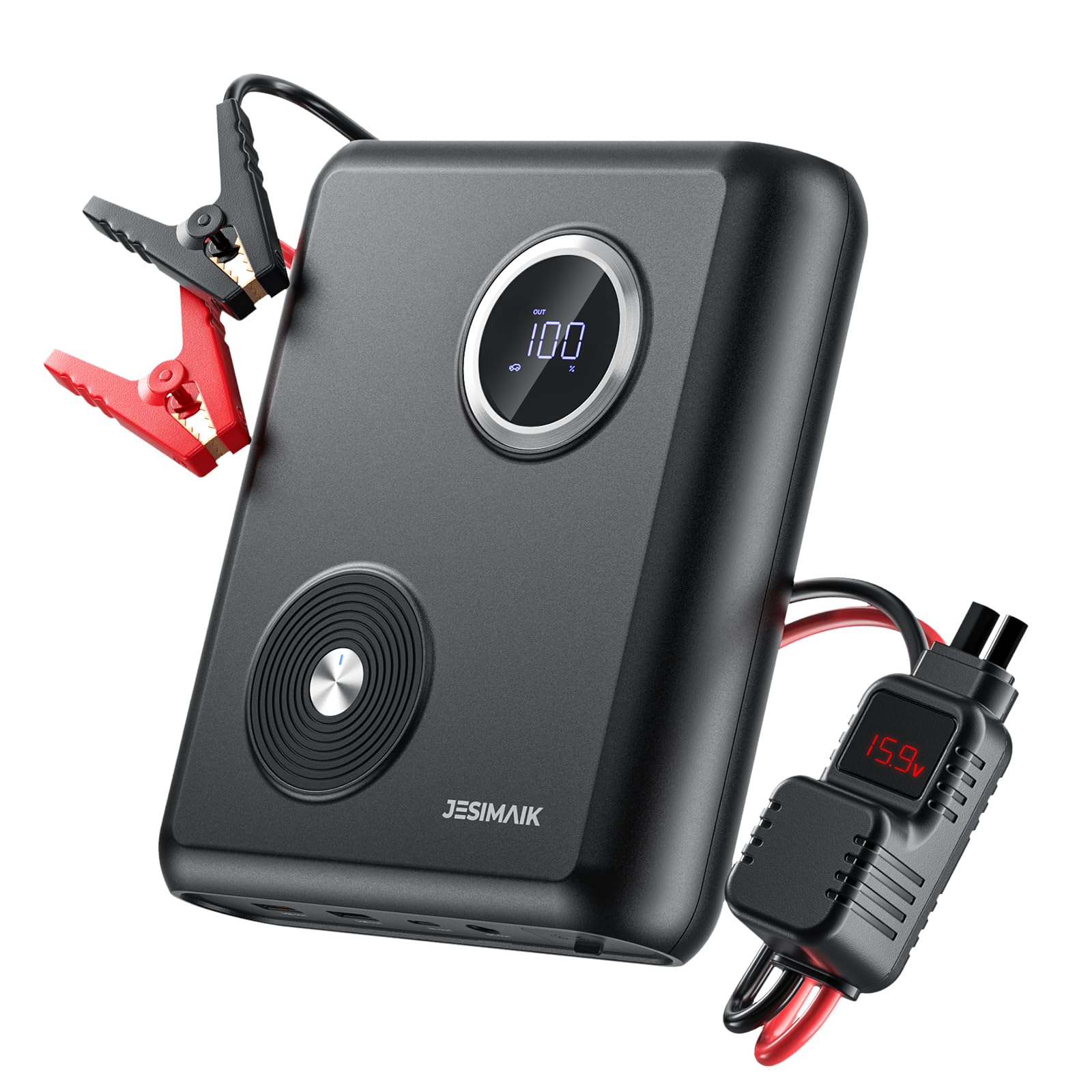 

JESIMAIK Jump Starter GK03: Industry-first [Sodium Battery Equipped] No Lithium Battery, Flammable, High Safety, 27500mAh/88Wh High Capacity, 2000A Pe