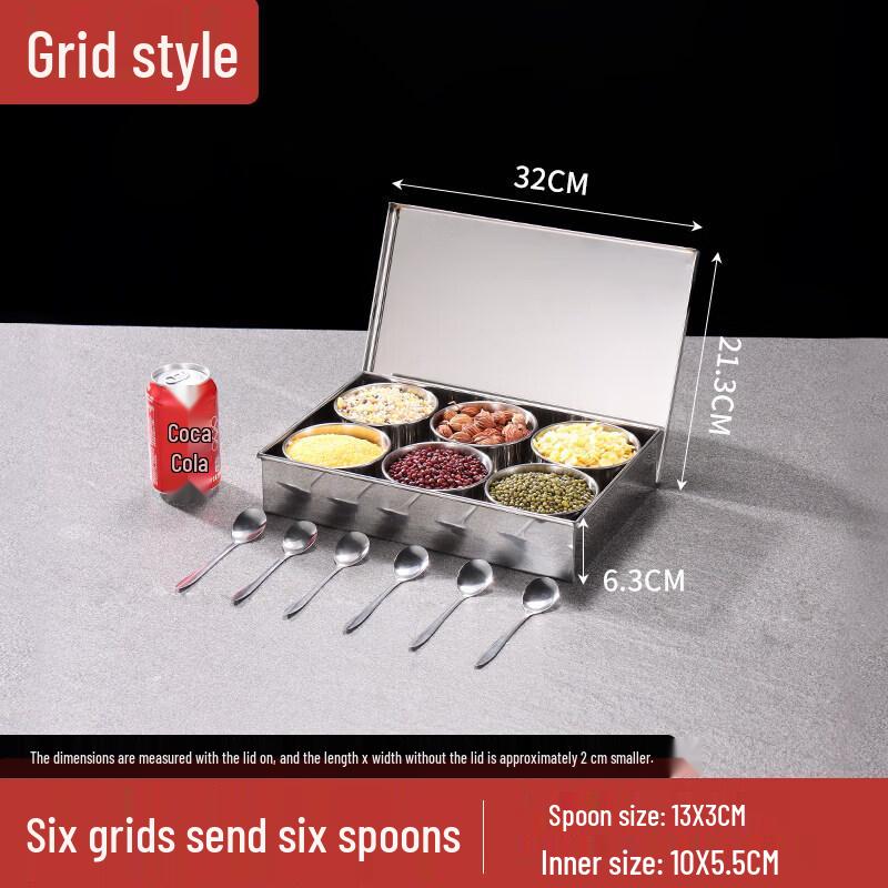 Commercial Stainless Steel Condiment Box Set with Lid