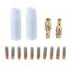 14PCS For 15AK For Mig Coated Welding Nozzle European Airless Protective Nozzle Thick Pottery Material Reduces Replacement
