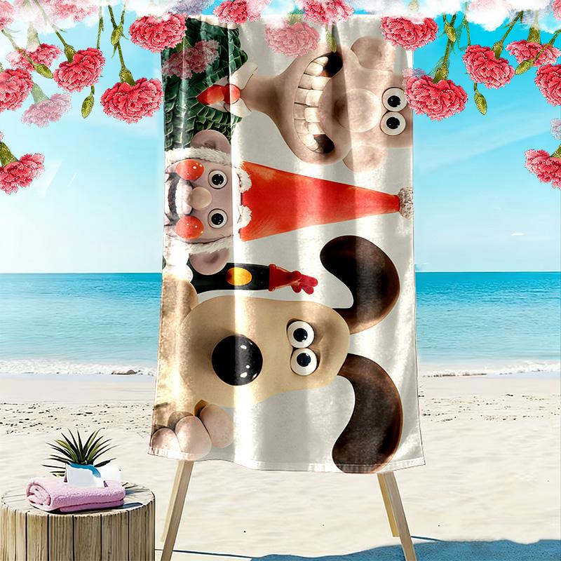 Wallace and Gromit2 Print Beach Towel, Large Soft Quick Dry Towel for Beach Camping Swimming