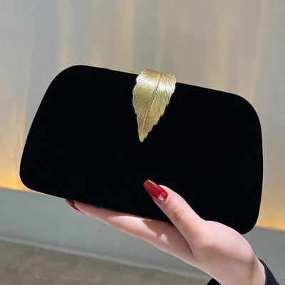Women's Black Evening Clutch Bag for Formal Events and Cheongsam Dresses