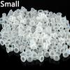 100Pcs Small Medium Large Clear White Plastic Tattoo Ink Cups Holder Supplies