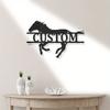 Exclusive 1pc Tailorable Metal Horse Emblem Ornament Rustic Barn ID Plate Indoor Outdoor Ranch Wall Art