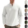 Otoño/Invierno Minimalista Casual para Hombre Sudadera Base Layer Holgada Jacquard con Cuello Alto y Media Cremallera