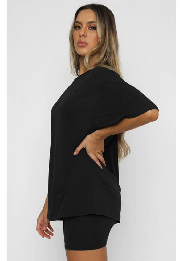 Urban Casual Women's Short Sleeve Pullover and Shorts Set - European Summer Fashion