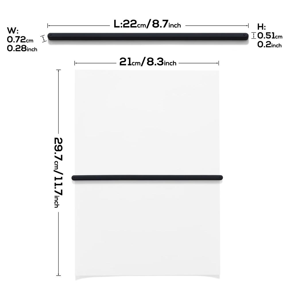 BTLIN Silicone Magnetic with Neodymium Set of 6 Bars, Flexible, Bendable, Built-in Magnets, 22cm,