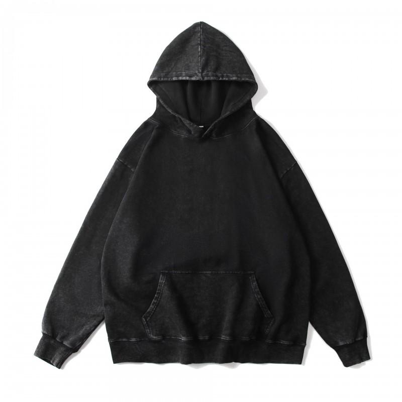 Unisex Oversized Cotton Hoodie With Washed Vintage Finish Loose Fit Casual Pullover Men Women