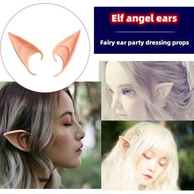 Orejas de Elfo de Látex Falsas para Fiesta de Halloween, Accesorios para Disfraz, Decoración, 1 Par, Orejas de Ángel Elfo para Cosplay, Hechas a Mano