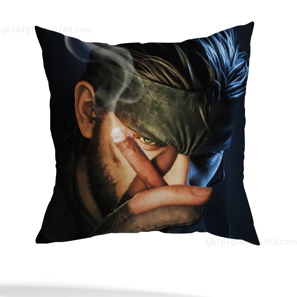 M-Metal Gear Solid Raiden Kissenbezug lässiger Stil Dekoration, geeignet für Heimdekoration (Kissenkern ausgenommen)