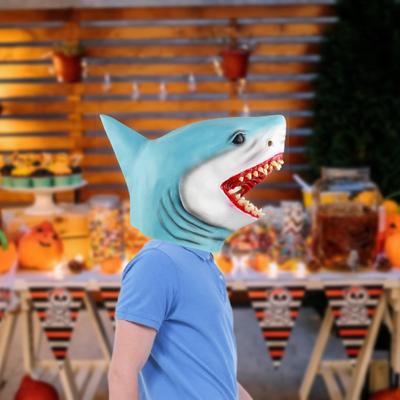 Latex Haifisch Cosplay Dekorative Verkleidung Party Requisiten Kopf Gesichtsabdeckung