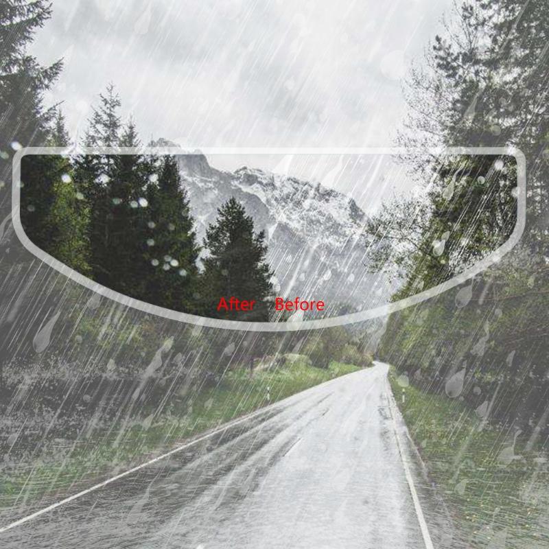 Universal Waterproof Motorbike Helmet Visor Film Nano Coating Antirain Antifog Insert Lens Sticker Shield Safety Driving