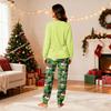 Christmas Print Family Matching Loungewear Set Long Sleeve Neck Top and Pants