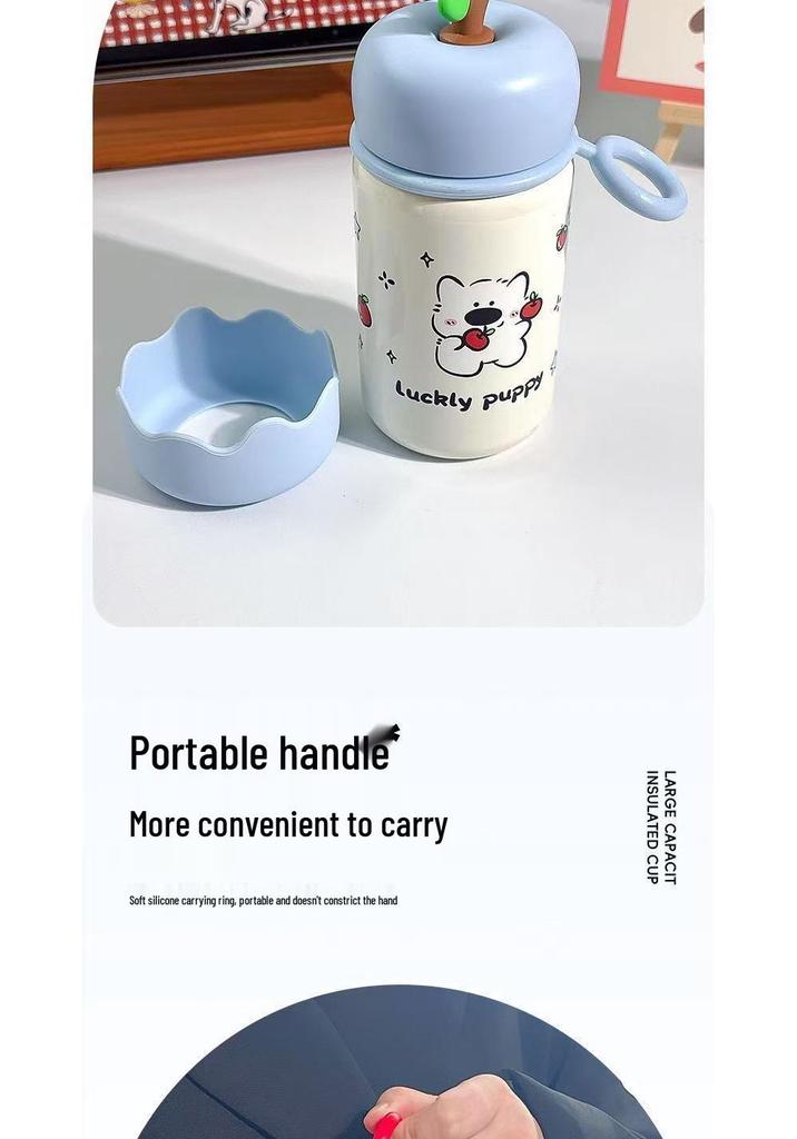 Cartoon Apple 316 Stainless Steel Mini Insulated Thermos Cup