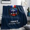 1PC France National Football Team Patterned Flannel Blanket Suitable For All Seasons for Home Decor Warmth and Comfort Gifts Holiday Present