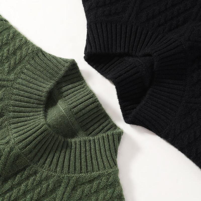 Antonio Men's 100% Pure Cashmere Thickened Pullover Sweater