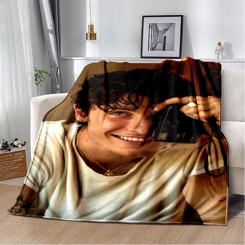3D Shawn Mendes Handwritten Singer Soft Plush Blanket,Flannel Blanket Throw Blanket for Living Room Bedroom Bed Sofa Kid Gift