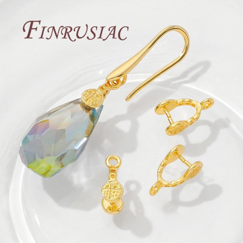 Pinch Bails 18K Gold Plated Pendant Bail Jewelry Making Supplies,Necklace Bail,DIY Earrings Accessories,Jewelry Findings