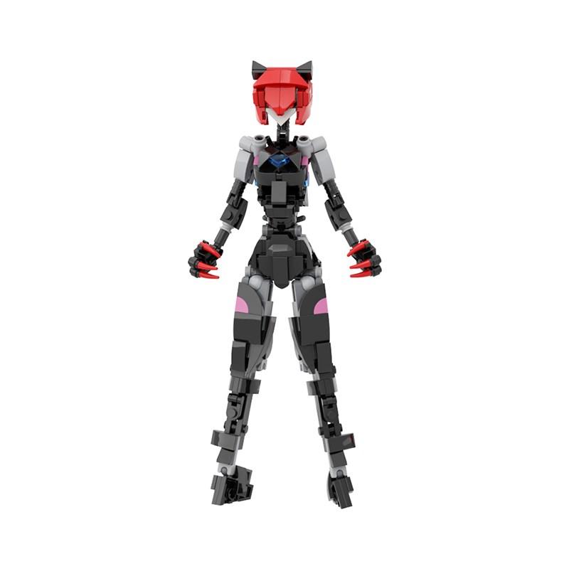 Buildmoc Creative Female Robot Mobile Suit Girl Mecha Armor Mech Model Building Blocks Bricks Toys for Children Kids Gifts