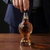 Eagle Head Whiskey Decanter, 350ml Glass Animal Liquor Bottle, 3D Bird Wine Dispenser with Stopper for Home Bar Decor, Gift Box