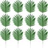 12Pcs Artificial Leaves Plastic Faux Cycad Leaves Dining Table Decor Fake Cycad