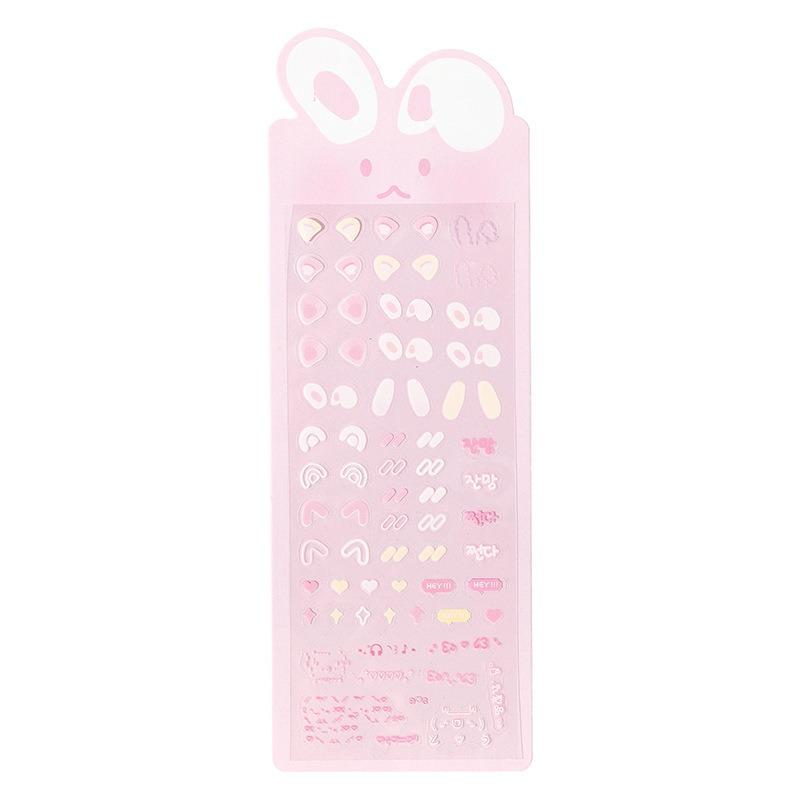 New Deco Stickers Korean Journaling Y2k Stickers Set Cute Kawaii Sheet Aesthetic Stickers ETTZ04 розовый